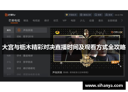 大宫与枥木精彩对决直播时间及观看方式全攻略